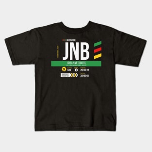 Vintage Johannesburg South Africa JNB Airport Code Travel Day Retro Air Travel Kids T-Shirt